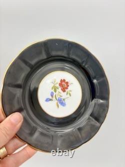 Vintage Adderley Harlequin Floral Tea Set 15 Piece Pastel Mixed Color Trios