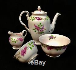 Vintage Afternoon Tuscan Tea & Coffee Set / Bone China / Lilac Time / Floral