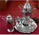 Vintage Aluminum Or Chrome Coffee Set Pre-owned