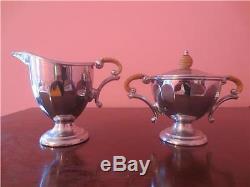 Vintage Aluminum or Chrome Coffee Set Pre-owned
