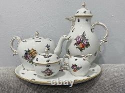 Vintage Antique German Nymphenburg Porcelain Tea / Coffee Set Service with Tray