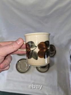 Vintage Arabia Finland Ruija Coffee Cups & Saucers Set of 5 1970s