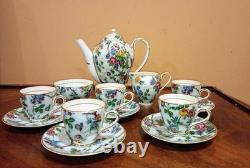 Vintage Arklow Grimwades Floral And Bird Pattern. Espresso Coffee Set