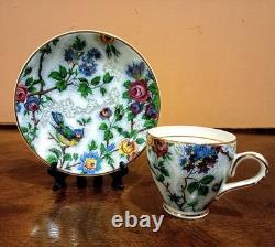 Vintage Arklow Grimwades Floral And Bird Pattern. Espresso Coffee Set