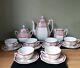 Vintage Art Deco French Limoges F Porcelain Six Setting Coffee/tea Set 17 Pieces