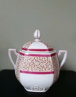 Vintage Art Deco French Limoges F Porcelain Six Setting Coffee/Tea Set 17 Pieces