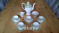 Vintage Art Deco Grosvenor China Green Duchess Coffee for Five Dates to 1938