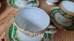 Vintage Art Deco Grosvenor China Green Duchess Coffee for Five Dates to 1938