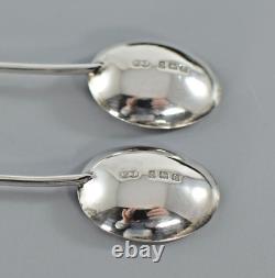 Vintage Art Deco Liberty Marson & Jones Silver Coffee Spoons Set 1934