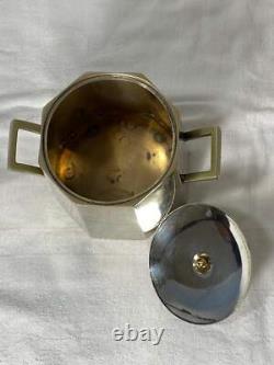 Vintage Art Deco Tea & Coffee Set with Tray Geometric Design