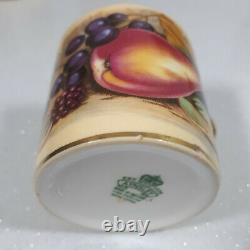 Vintage Aynsley Coffee Set Cups Saucers original Box Orchard Gold signed D Jones