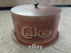 Vintage BALLONOFF Tin Nesting Canister Set Flour Sugar Coffee Tea Cake plus more