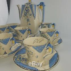Vintage BURLEIGH WARE B & L ART DECO FULL Tea / Coffee set MAYTIME Pattern 1920