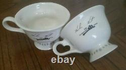 Vintage Baileys Irish Cream YUM Cups Set Winking Eye Face Mr & Mrs Coffee Mugs