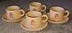 Vintage Baker's Restaurant Coffee Cup/mug Saucer Set 8 Pc Jac-tan Jackson China