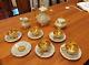Vintage Bareuther 24k Gold Accented Coffee Pot, Creamer, Sugar Bowl & Cups Set