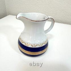 Vintage Bareuther Waldsassen Bavaria Germany 3 Piece Coffee Set Cobalt Blue Gold