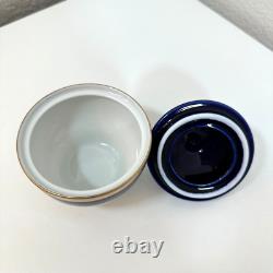 Vintage Bareuther Waldsassen Bavaria Germany 3 Piece Coffee Set Cobalt Blue Gold