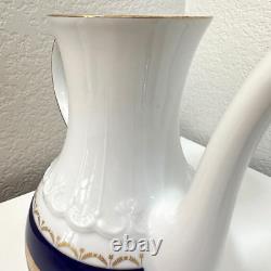 Vintage Bareuther Waldsassen Bavaria Germany 3 Piece Coffee Set Cobalt Blue Gold