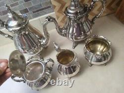 Vintage Baroque Silverplate Tea/Coffee Set from Wallace