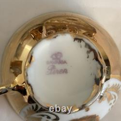 Vintage Bavaria Germany Gold Fragonard Demitasse Coffee/tea Set 15 Pieces