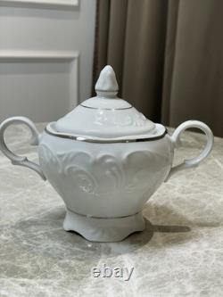 Vintage Bavaria Germany Porcelain Coffee Set 12 Cups Teapot Sugar Creamer