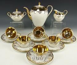 Vintage Bavaria Liane Gold Demitasse Tea Coffee Set Service For 6 Bavarian