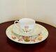 Vintage Beautiful Limoges Ceralene Coffee Cup Saucer & Plate Set For 4