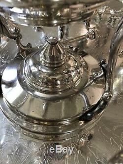 Vintage Birmingham Silver Co. Silver Over Copper Tea And Coffee Set