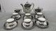 Vintage Black Dragon Tea Coffee Set Japan Hand Painted Victoria China 15pc