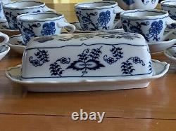 Vintage Blue Danube Japan Blue Onion Demitasse Coffee Set for 12 (37pcs)