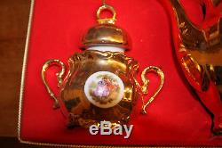 Vintage Bondware Fine China Gold Coffee Set Unused in original box Rare
