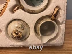 Vintage Brand New 17-Piece Porcelain Coffee & Tea Set With Courting Couple