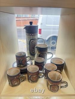 Vintage Briglin Studio Pottery Coffee Set