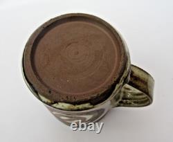 Vintage Briglin coffee set, studio pottery 1970s retro 16 piece, Scroll design