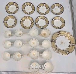 Vintage C1840s John Ridgeway Porcelain Large Tea And Coffee Set Marked 5 773