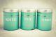 Vintage Canister Set Enamelware Coffee Sugar Tea Dutch Enamel Jars