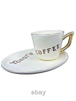 Vintage Camark Pottery NOR-SO 22K Gold Toast Coffee Breakfast Set Mug Plate Cup