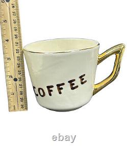 Vintage Camark Pottery NOR-SO 22K Gold Toast Coffee Breakfast Set Mug Plate Cup