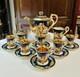 Vintage Capodimonte Italy Cobalt Blue Demitasse Espresso Coffee Set Cherubs