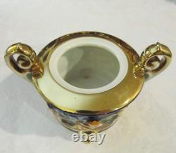 Vintage Capodimonte Italy Cobalt Blue Demitasse Espresso Coffee Set Cherubs