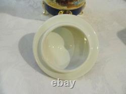 Vintage Capodimonte Italy Cobalt Blue Demitasse Espresso Coffee Set Cherubs