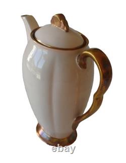 Vintage Carlton Ware'Rita' 15 Piece Art Deco Coffee Set in Blush Pink & Gilt