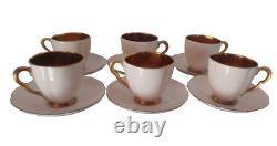 Vintage Carlton Ware'Rita' 15 Piece Art Deco Coffee Set in Blush Pink & Gilt