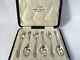 Vintage Cased Set Of 6 Solid Silver Tea / Coffee Spoons Walker & Hall, 1928