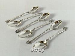 Vintage Cased Set of 6 Solid Silver Tea / Coffee Spoons Walker & Hall, 1928