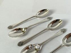 Vintage Cased Set of 6 Solid Silver Tea / Coffee Spoons Walker & Hall, 1928