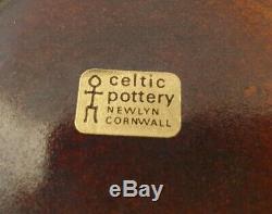 Vintage Celtic Pottery Newlyn Cornwall Medallion Coffee Set for Six 1960s 1970s