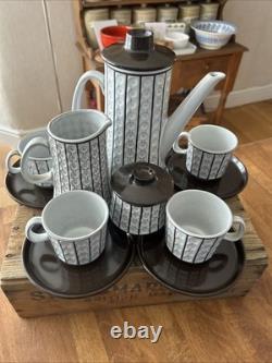 Vintage Ceramano West German Pottery Mid-Century Coffee Set Great