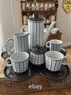 Vintage Ceramano West German Pottery Mid-Century Coffee Set Great